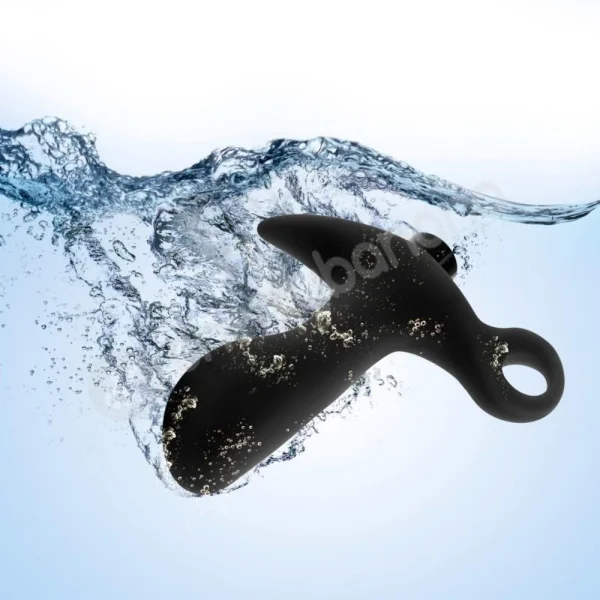 Anal Adventures Platinum Silicone Vibrating Black 3.2" Prostate Massager #1