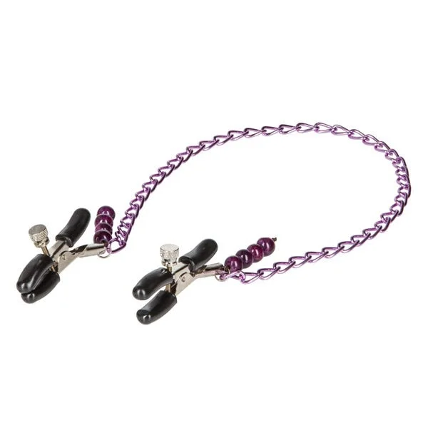 Nipple Play purple chain nipple clamps