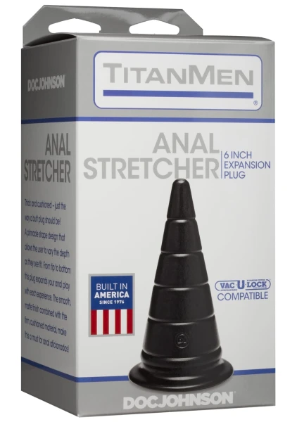 Titanmen 6 inch Anal Stretcher - Black