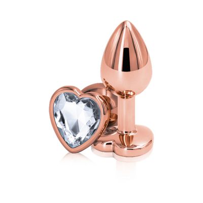 Rear Assets Rose Gold Heart Small Clear