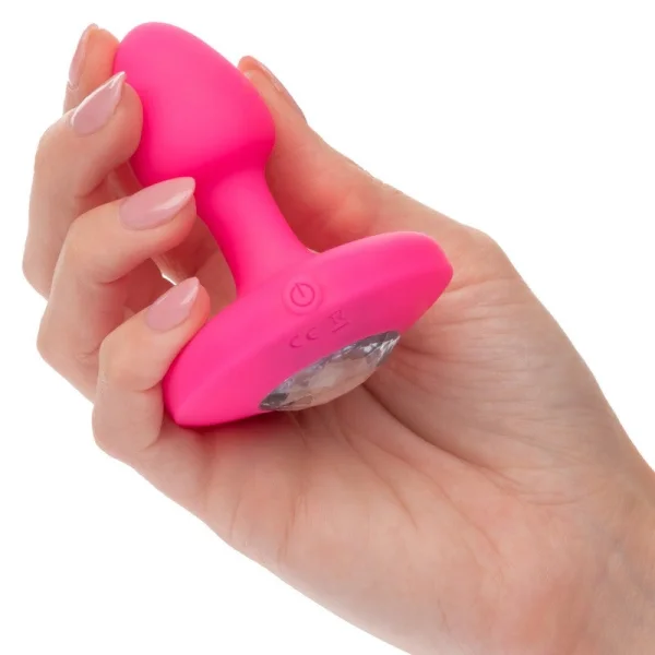 Cheeky Gems Silicone Rechargeable Vibrating Small Anal Probe By CalExotics - Pink