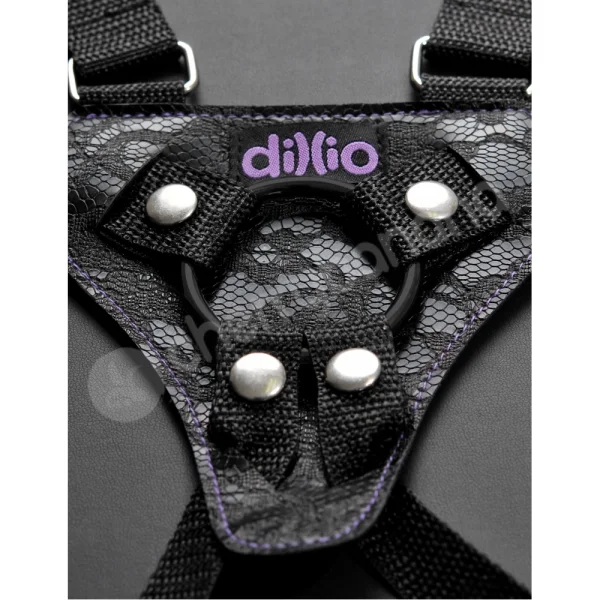 Dillio 6'' Purple Strap-on Suspender Harness Set