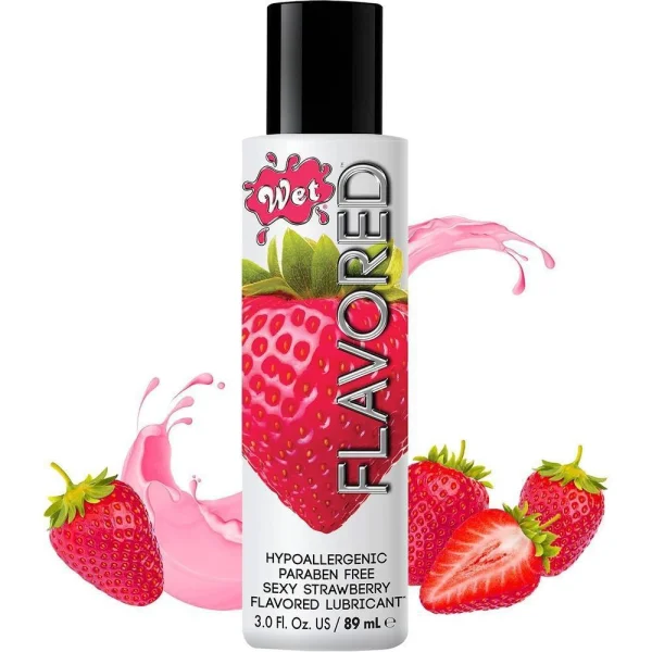 Wet Flavored Sexy Strawberry Water-Based Lube | 3oz