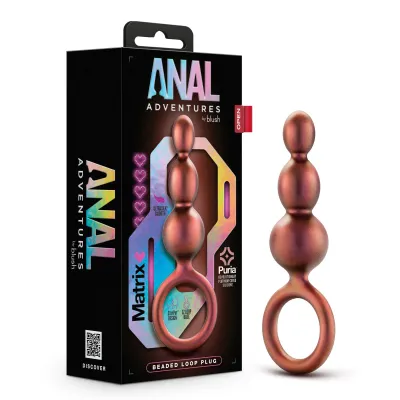 Anal Adventures Matrix Beaded Loop Plug Copper