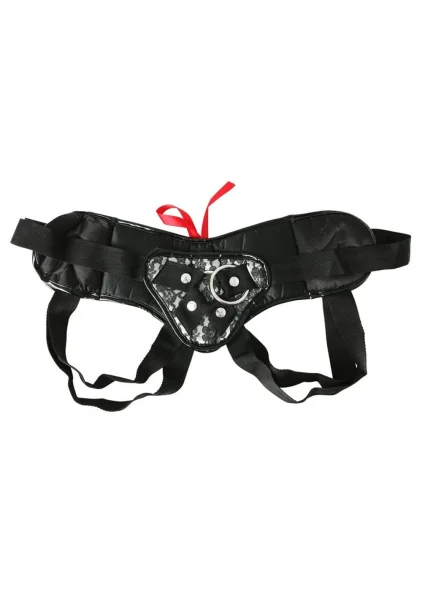Sportsheets Plus Size Grey and Black Lace Harness