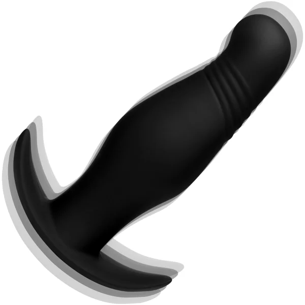 Thump It 7X Rippled Silicone Rechargeable Thumping Anal Plug With Remote Control