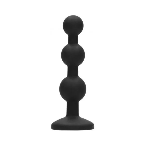 Ouch! Silicone Beaded Diamond Butt Plug - Black — image 5 of 9