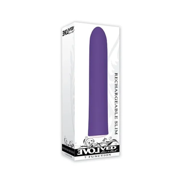 Evolved Rechargeable Slim Vibe 7 Function Waterproof Purple — image 5 of 7