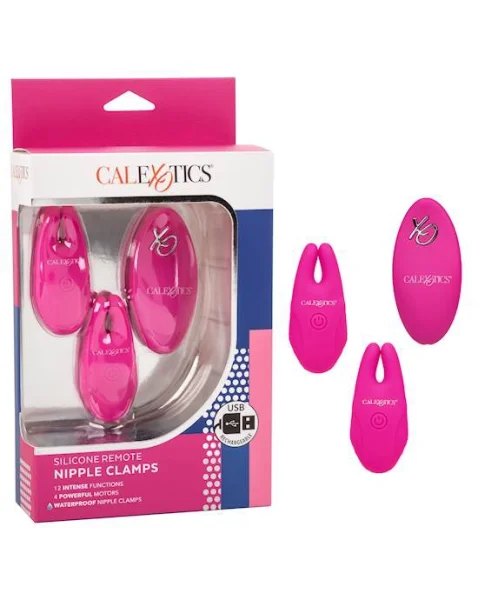 Silicone Remote Nipple Clamps - Pink
