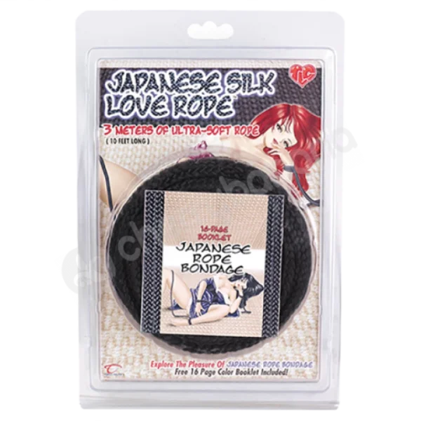 Japanese Silk Love Rope Black 3m