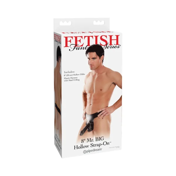 Mr. Big Hollow 8 inches Strap On Black