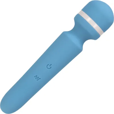 Wonderlust Destiny Silicone Rechargeable Wand Massager Blue