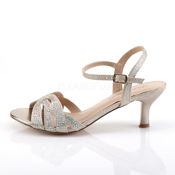 2 1/2 inches Kitten Heel, Ankle Strap Criss-Cross Sandal — image 7 of 8