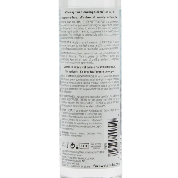 Fuck Water Clear- Water-Based Lube | 2oz