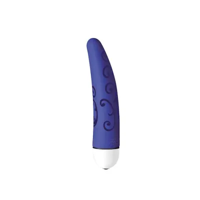 Joystick Comfort Vibrator Velvet Blue 4 5 Inch