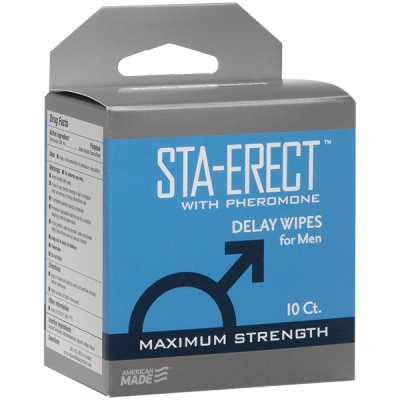 Sta Erect Delay Wipes for Men 10 Pack
