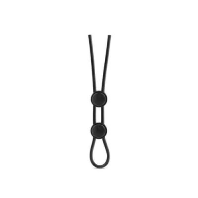 Stay Hard Silicone Double Loop Cock Ring Black