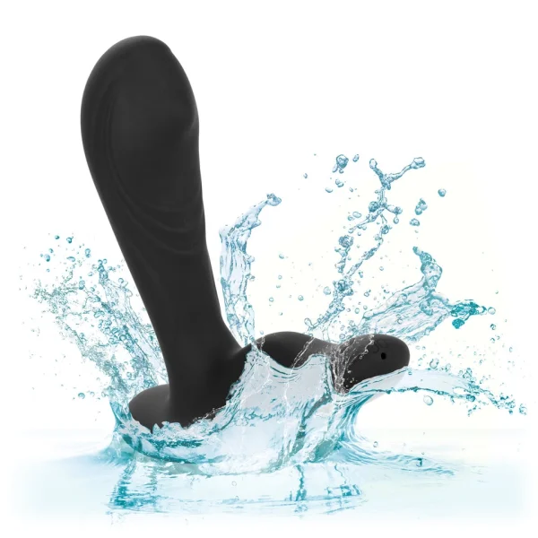 Eclipse Tapered Roller Ball Probe Silicone Vibrating Anal Probe by CalExotics - Black