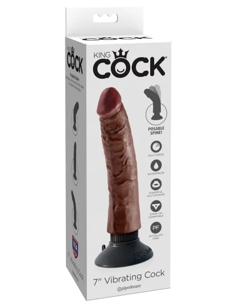 King Cock 8-Inch Vibrating Cock - Light