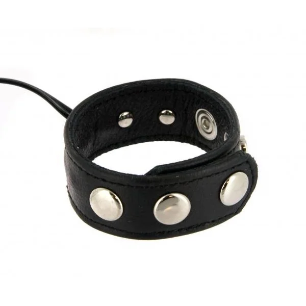 Zeus Electrosex Leather Snap Cock Ring Leather