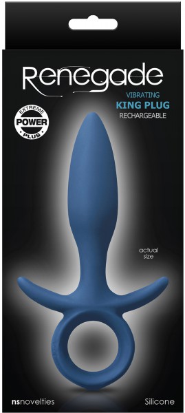 King Blue Small Butt Plug + Ring