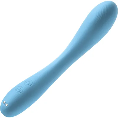 Obsessions Rhett Rechargeable Waterproof Silicone Warming G Spot Vibrator Blue