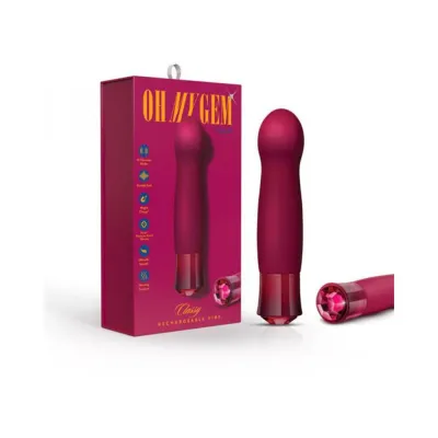 G Spot Vibrators Blush Oh My Gem Classy Rechargeable Warming Silicone G spot Vibrator Garnet