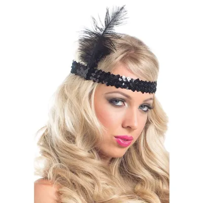 Feather Headpiece Black O s