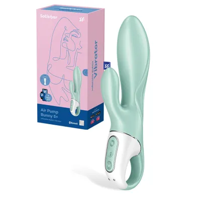Satisfyer Air Pump Bunny 5 8 Inflatable Rabbit Vibrator with App Control