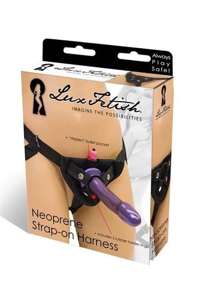 Neoprene Strap-on Harness - Black