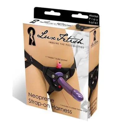Neoprene Strap on Harness Black