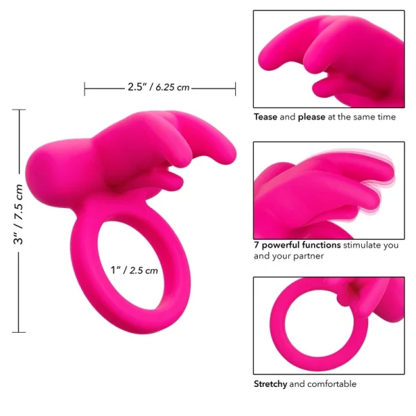Calexotics Triple Clit Flicker Silicone Ring — image 4 of 6
