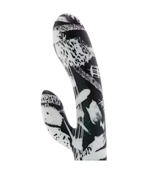 Hype Dual Wand Rabbit Vibrator - Black / White — image 8 of 13