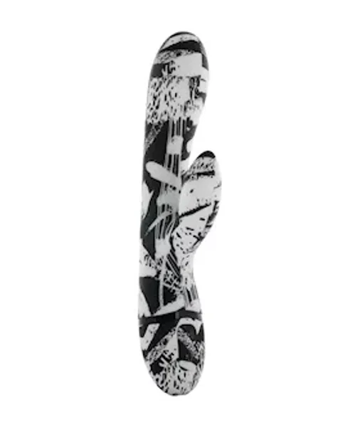 Hype Dual Wand Rabbit Vibrator - Black / White — image 7 of 13