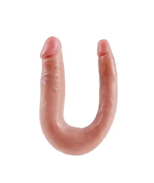 King Cock U-shaped Small Double Trouble - Flesh — image 6 of 9