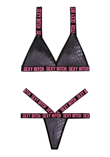 Sexy Bitch Bralette and Strappy Panty Set — image 5 of 8
