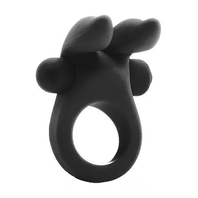 Mjuze Bunny Vibrating Cock Ring Black