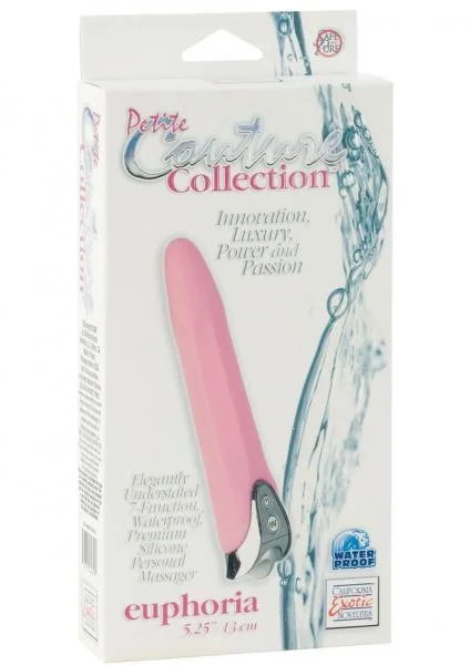 PETITE COUTURE COLLECTION EUPHORIA 5.25 INCH 7 FUNCTION PERSONAL MASSAGER PINK