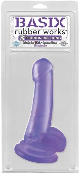Pipedream Products Basix 6.5” Dong with Suction Cup Purple