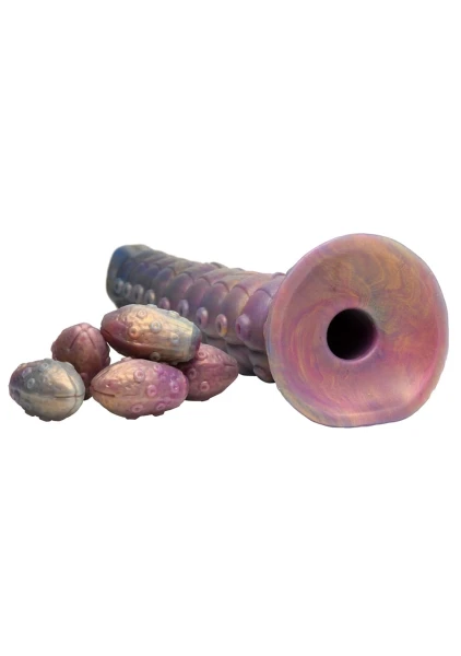 Deep Invader Tentacle 11.5" Silicone Ovipositor Dildo With Eggs By Creature Cocks