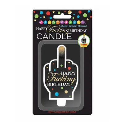 Happy Fucking Birthday Fu Finger Candle