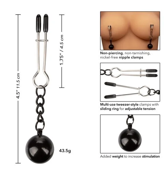 Nipple Grips Weighted Tweezer Nipple Clamps