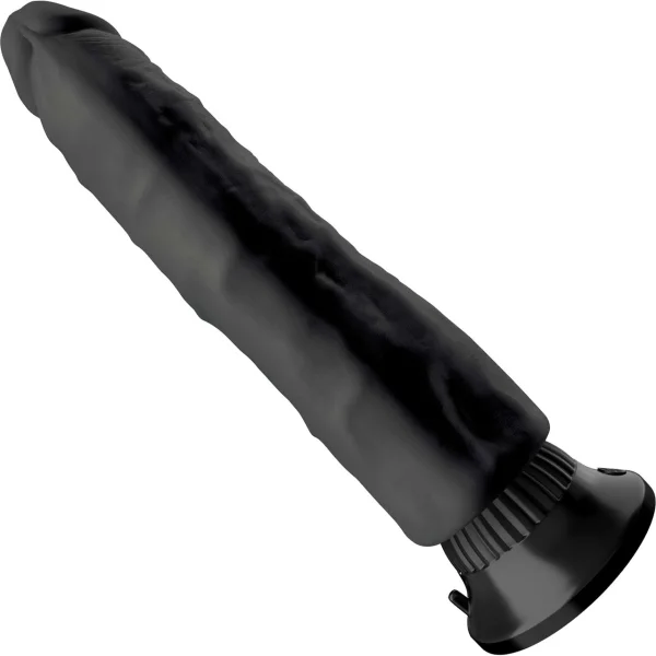 Real Feel Deluxe No. 3 - 7" Suction Cup Vibrating Dildo - Charcoal