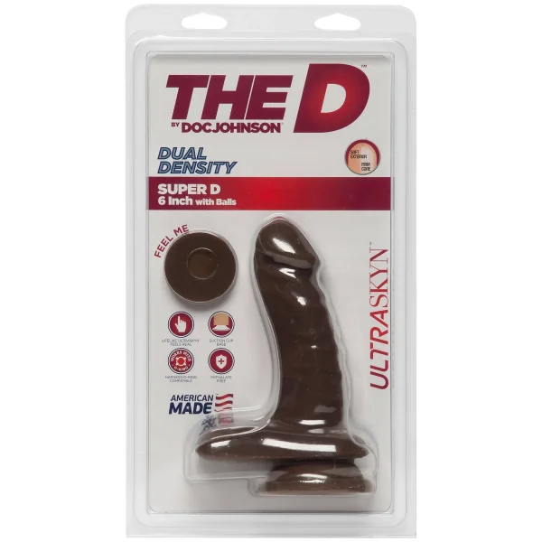 The D - Super D 6 Inch With Balls - Chocolate