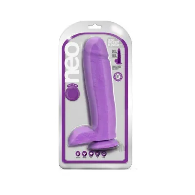 Neo Dual Density Dildo 10 In Neon Purple