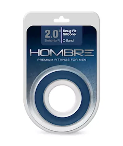 Hombre Snug-fit Silicone Cock Band - Navy — image 4 of 4