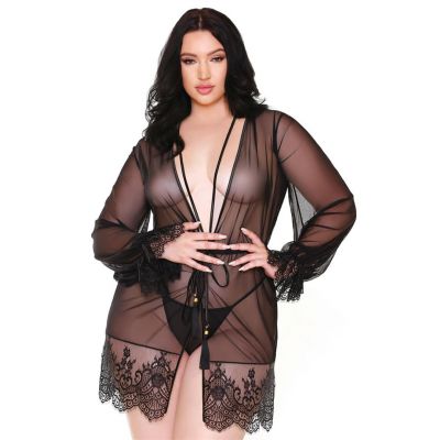 Curve Helena Lace Robe and G string Plus Size