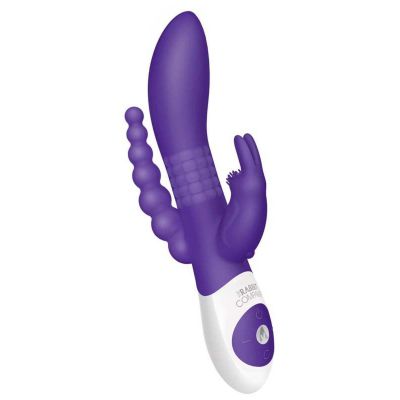 Beaded Dp Rabbit Clitoral And Anal Stimulation Vibrator