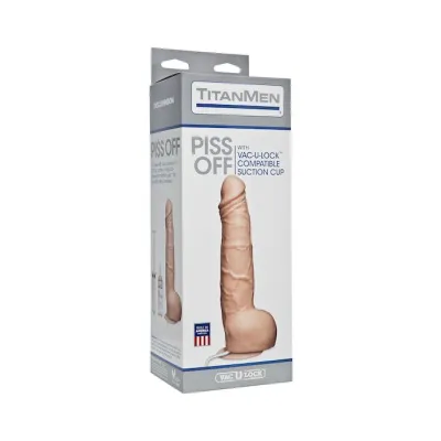 Titanmen Pissoff Suction Cup Dildo Flesh 10 Inch