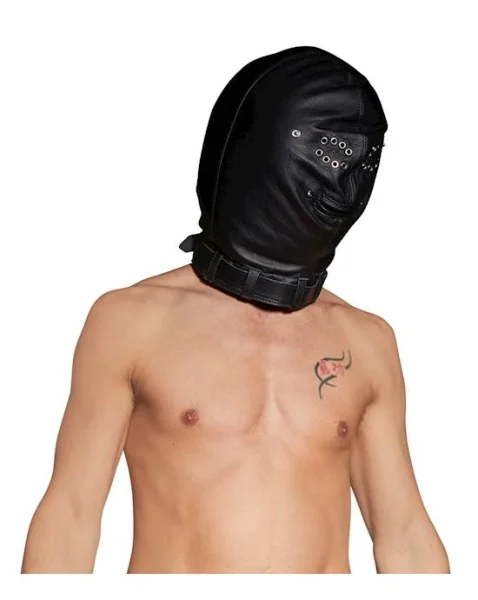 Leather Isolation Mask - Black
